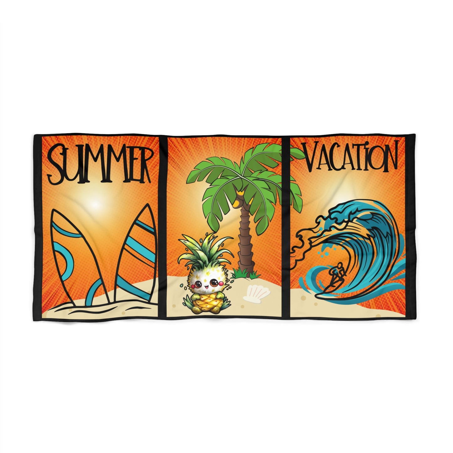 Baby Ananas in vacation Serviette de plage