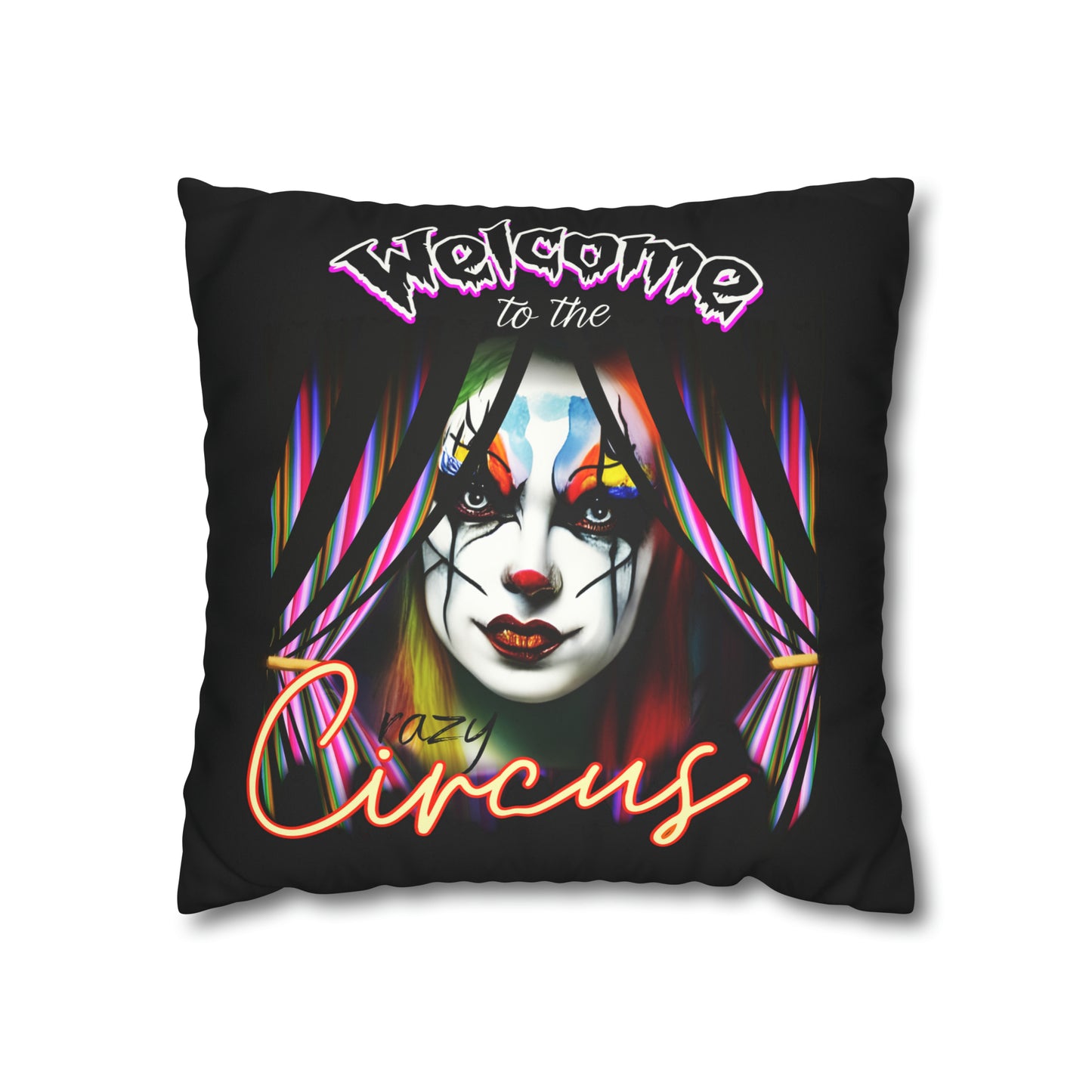 Housse de coussin en faux suède "Crazy Show"