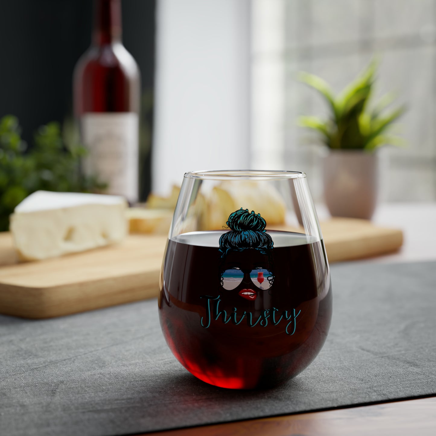 Thirsty girl Verre de vin, 11.75oz