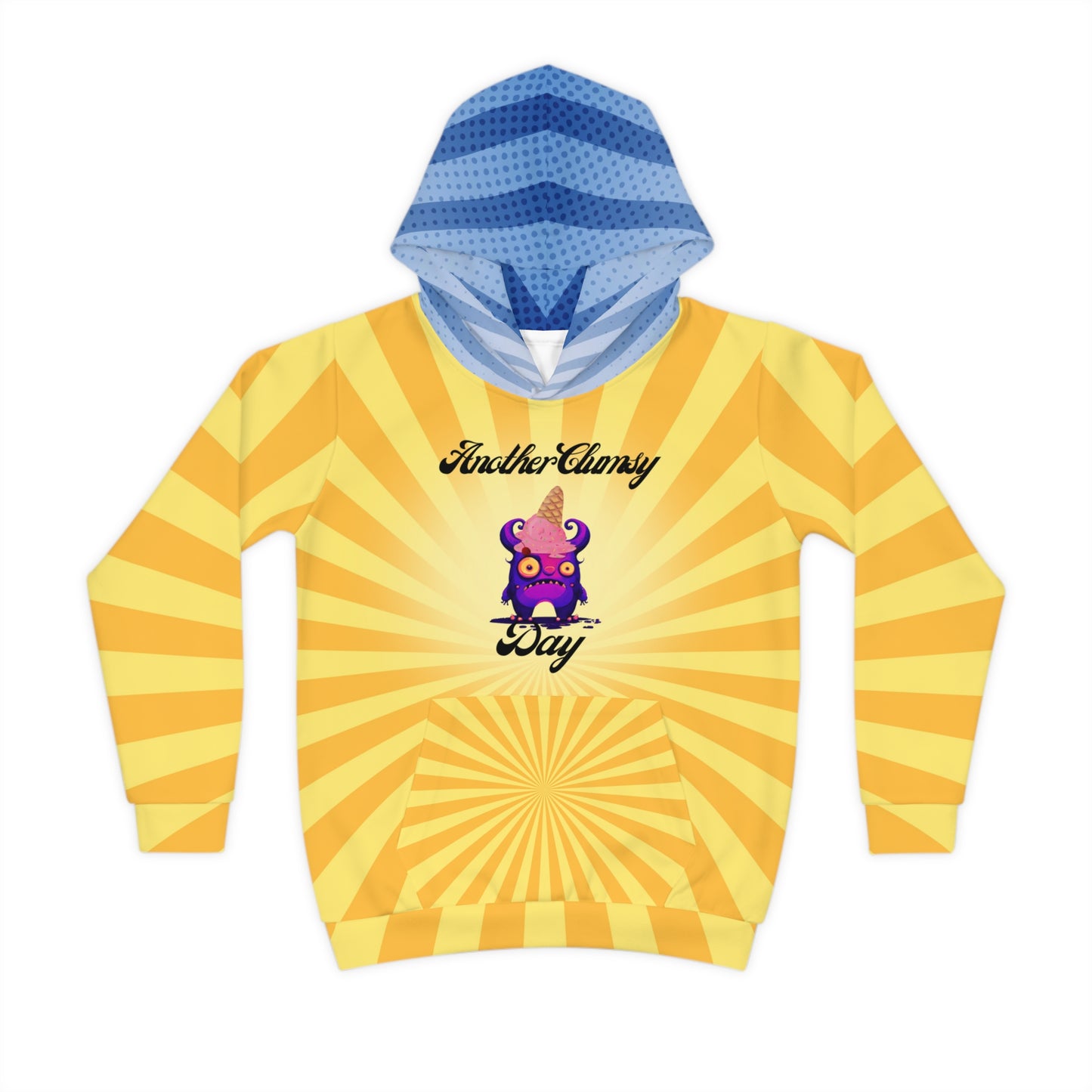 Clumsy Monster Children's Hoodie (AOP)