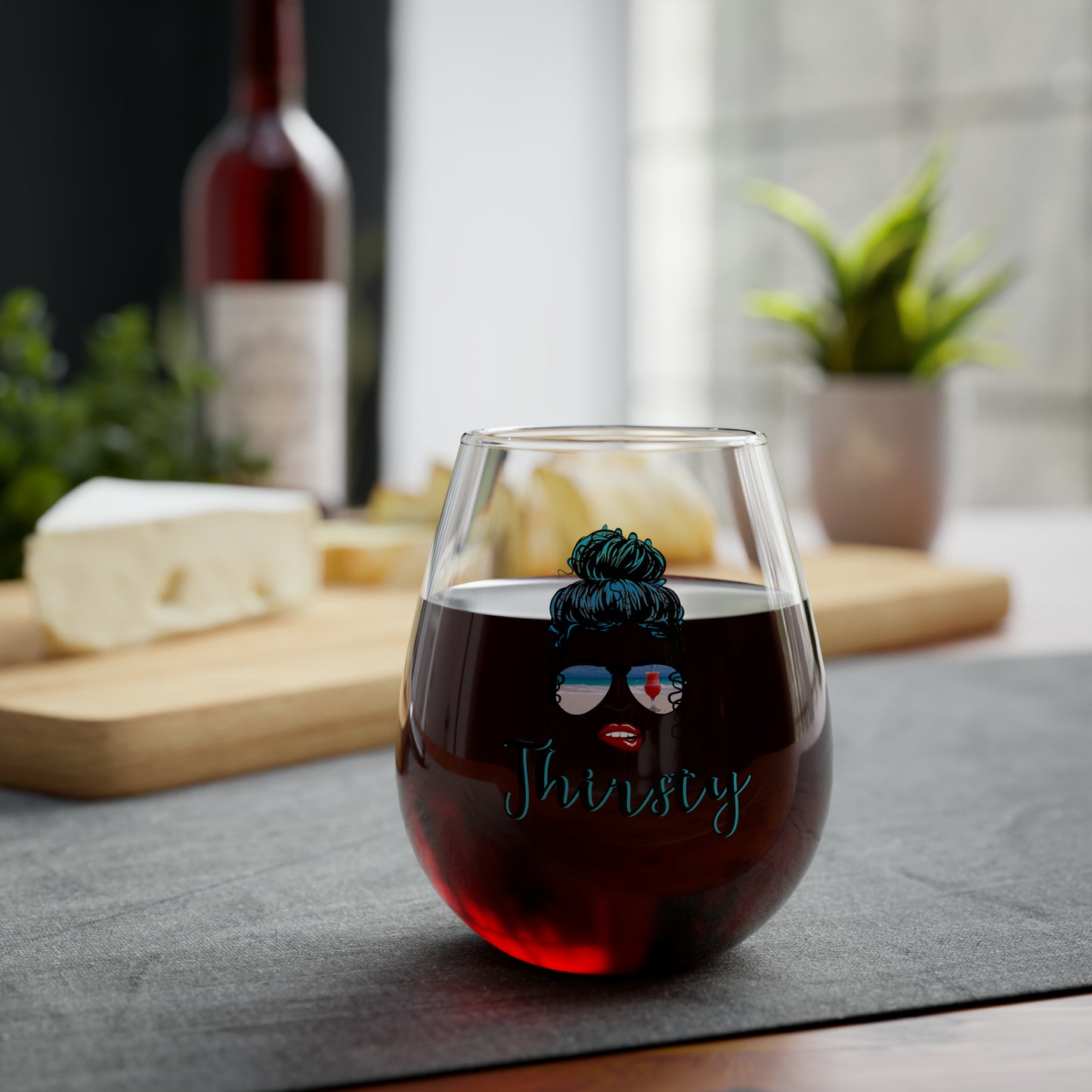 Thirsty Girl sunglasses Verre de vin, 11.75oz