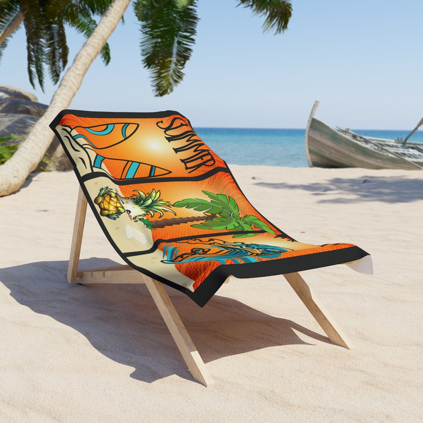 Baby Ananas in vacation Serviette de plage