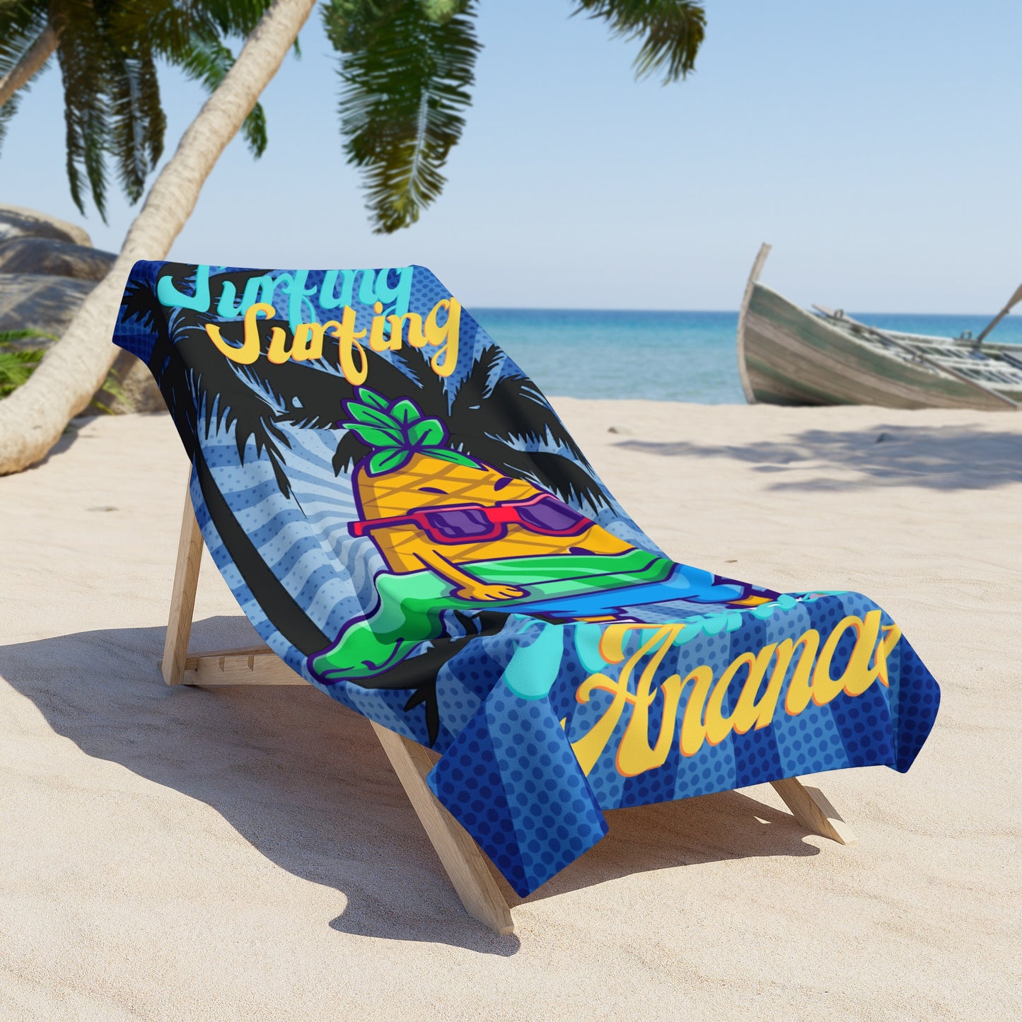 Surfing Ananas Serviette de plage