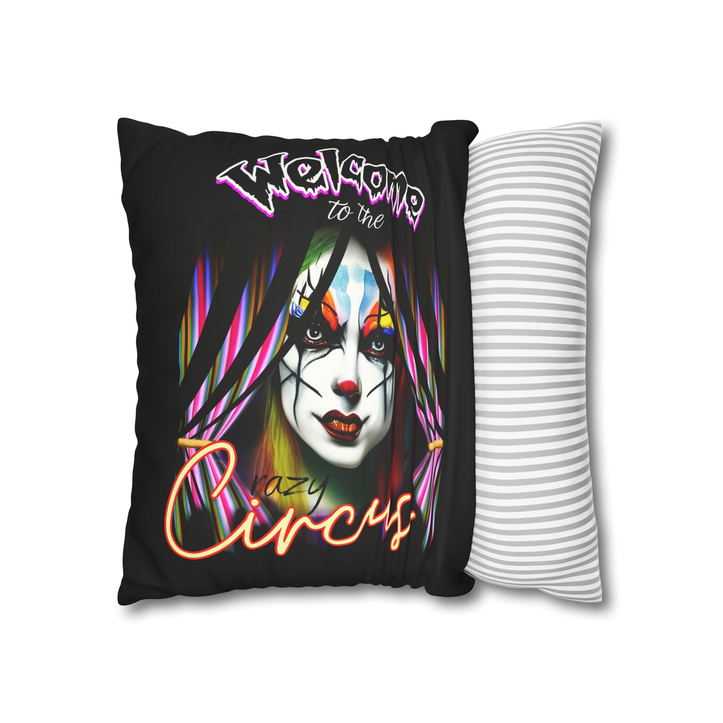 Housse de coussin en faux suède "Crazy Show"
