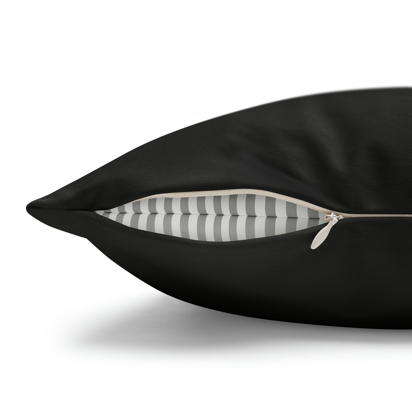 Housse de coussin en faux suède noir "The Crazy Clown Clan"