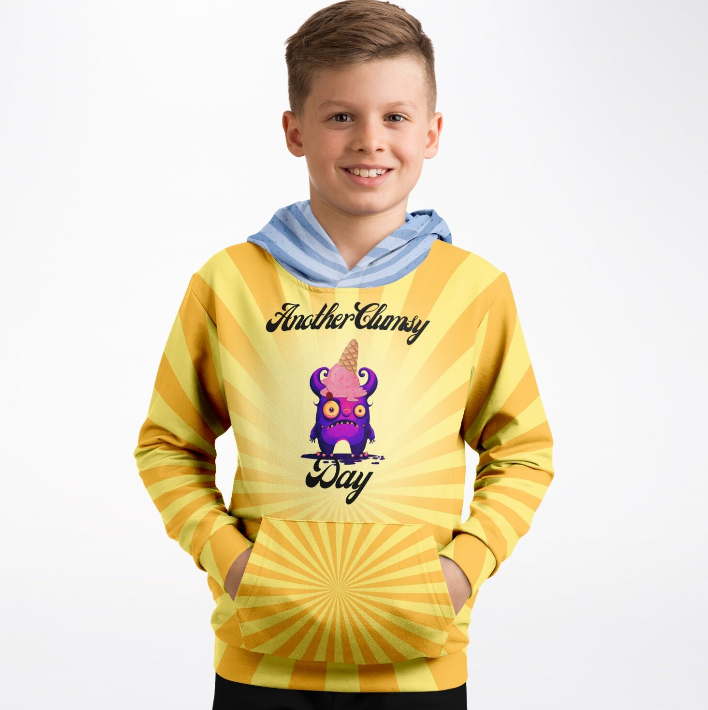 Clumsy Monster Children's Hoodie (AOP)