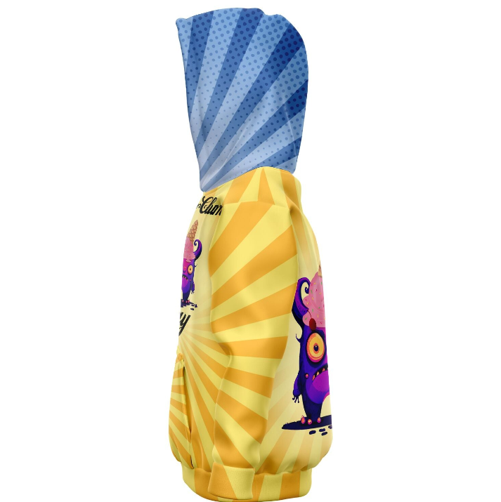 Clumsy Monster Children's Hoodie (AOP)