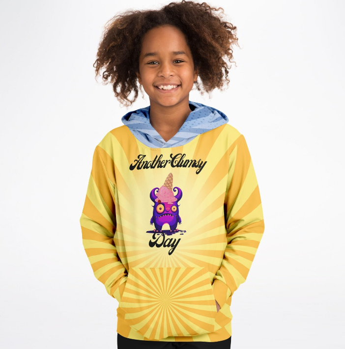 Clumsy Monster Children's Hoodie (AOP)