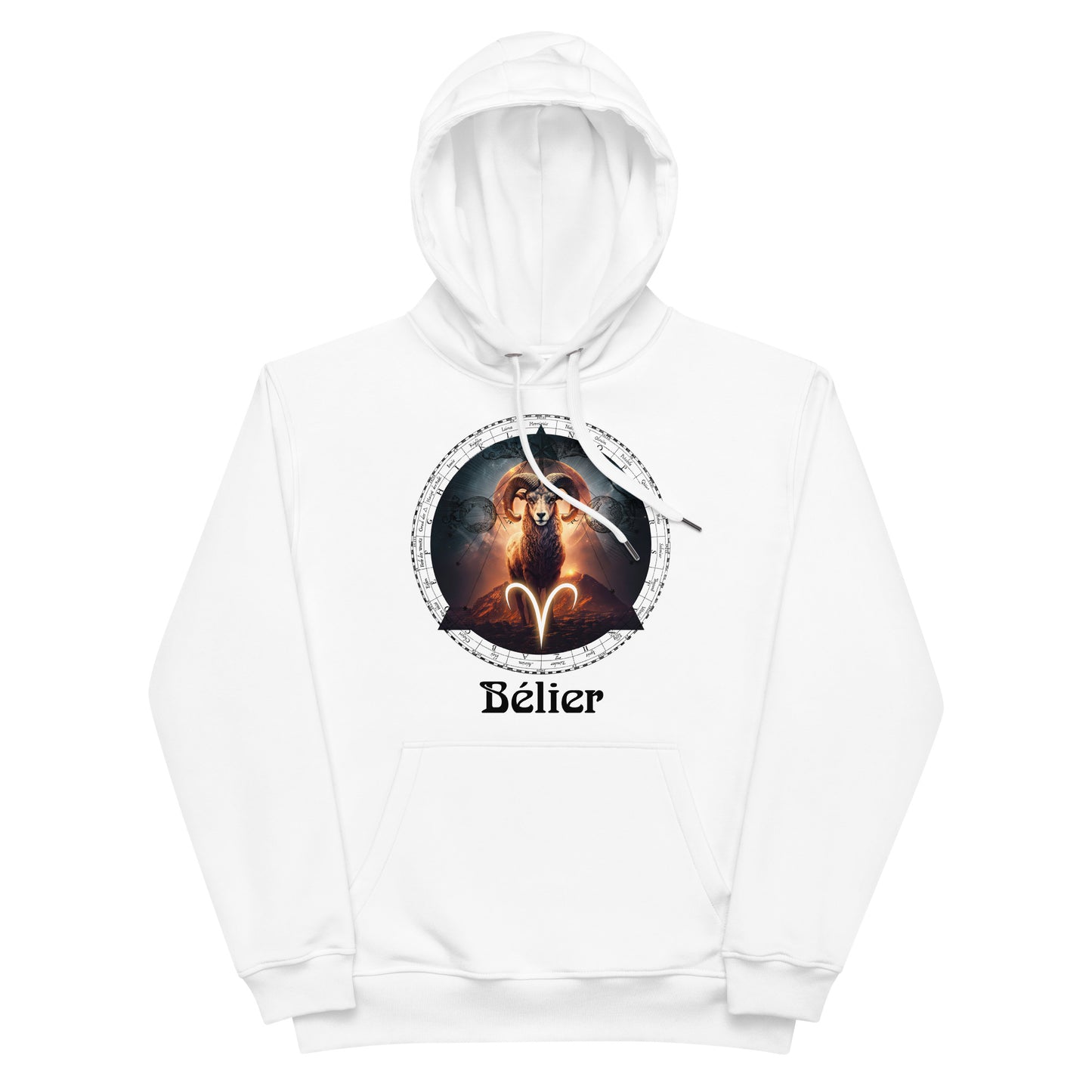 Zodiaque Bélier Hoodie premium écologique