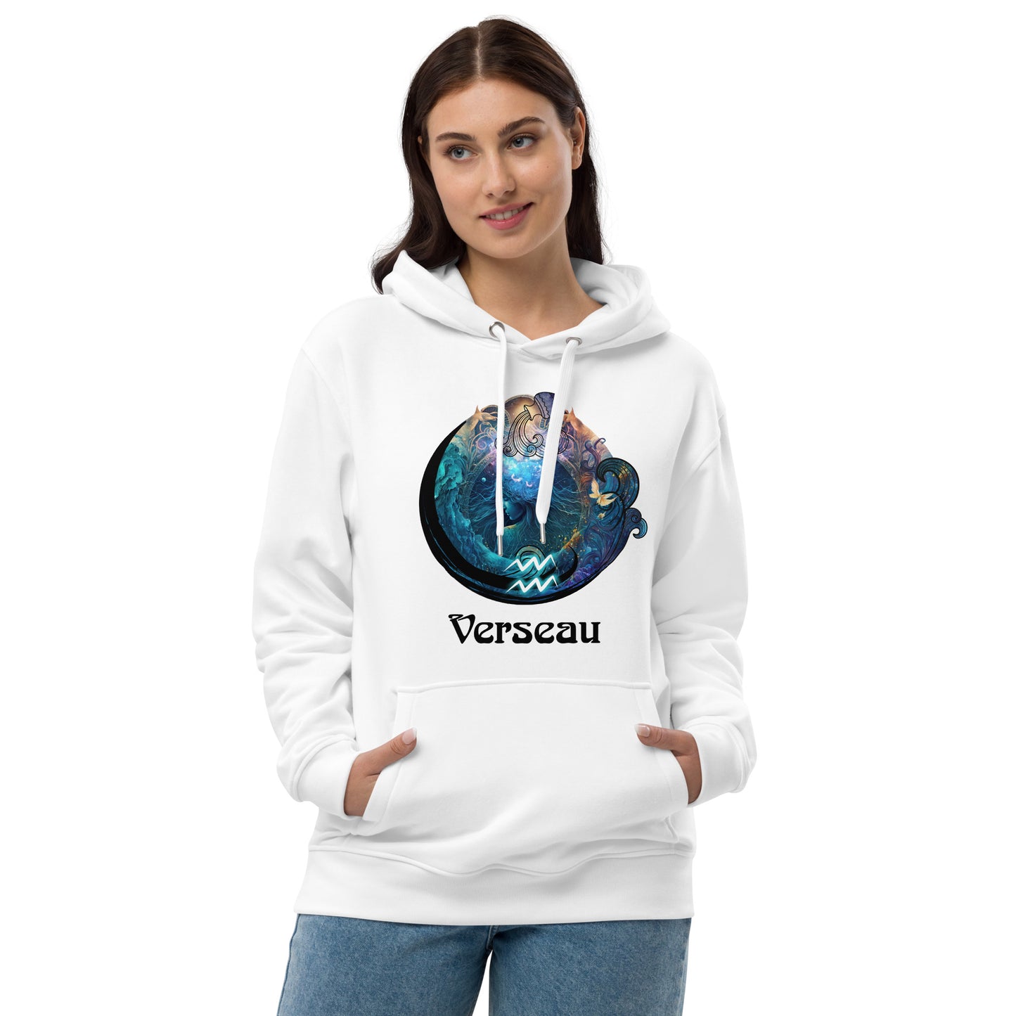 Zodiaque Verseau Hoodie premium écologique