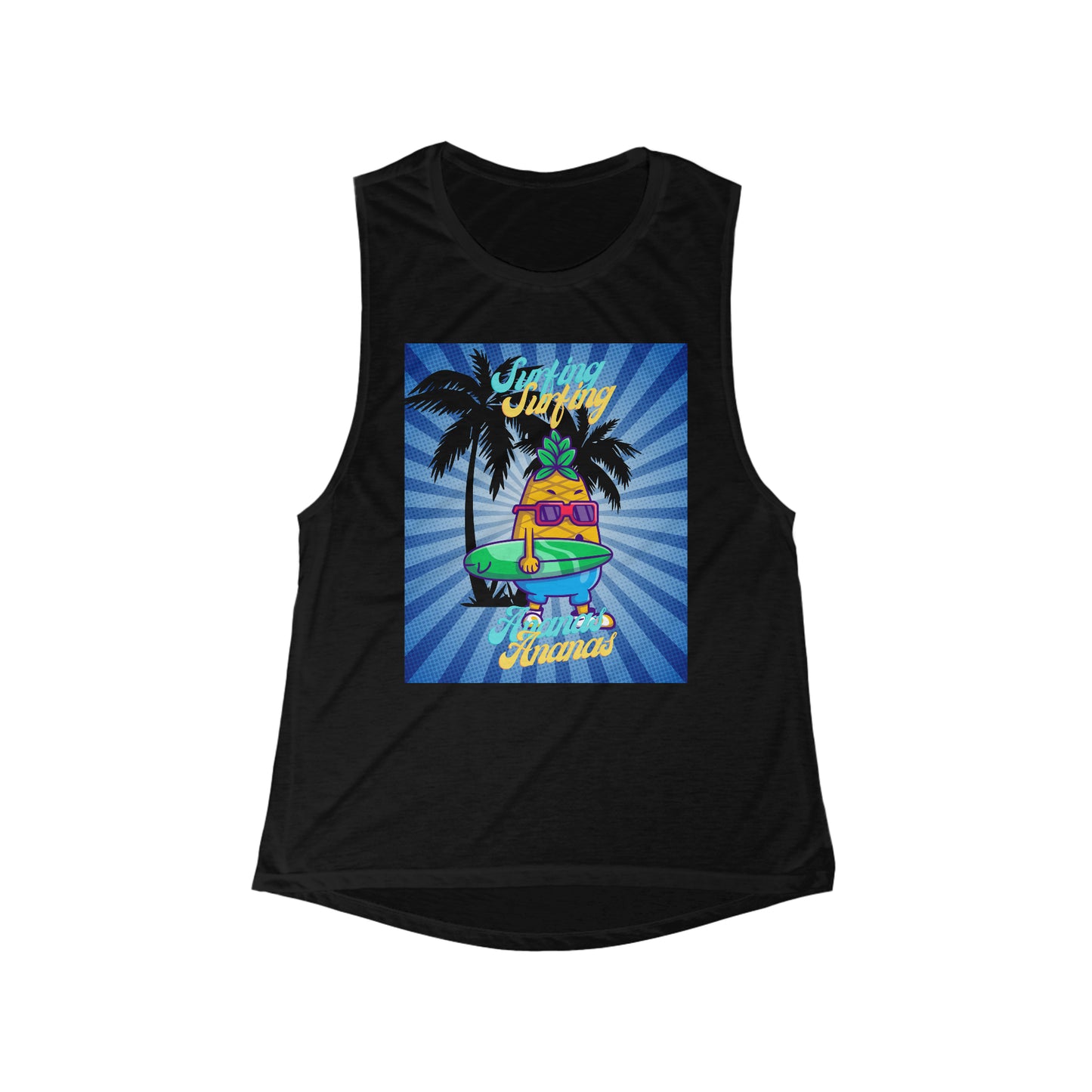 Surfing Ananas Flowy Scoop Muscle Tank