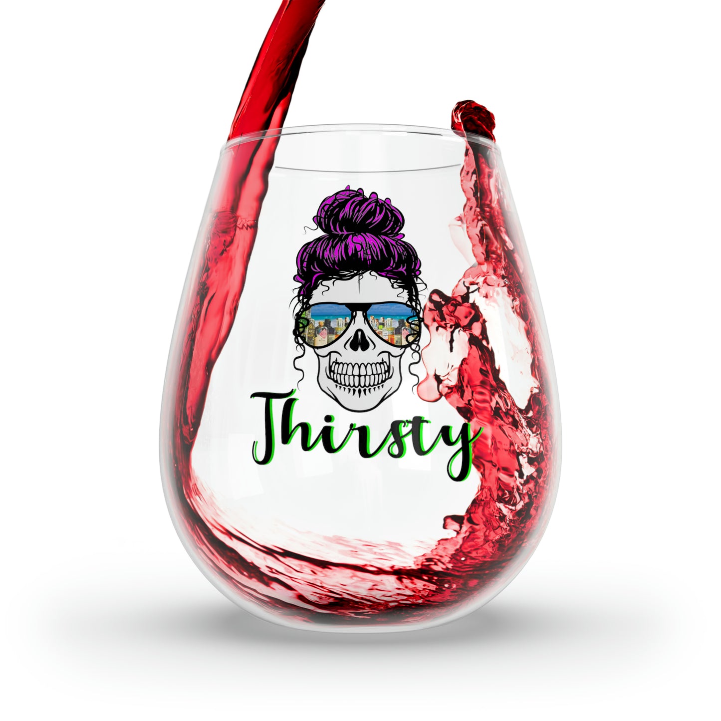 Thirsty Skull,  Verre de vin, 11.75oz