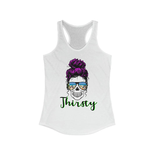 Thirsty party white Racerback Tank