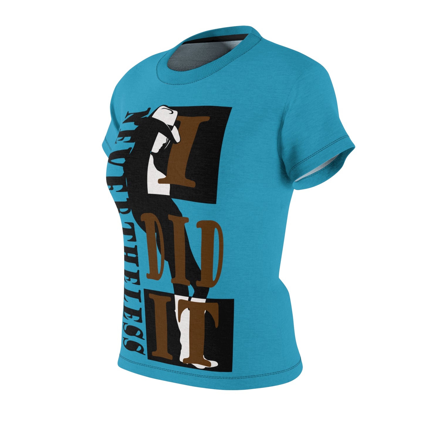 Nevertheless I dit it country light blue T-shirt