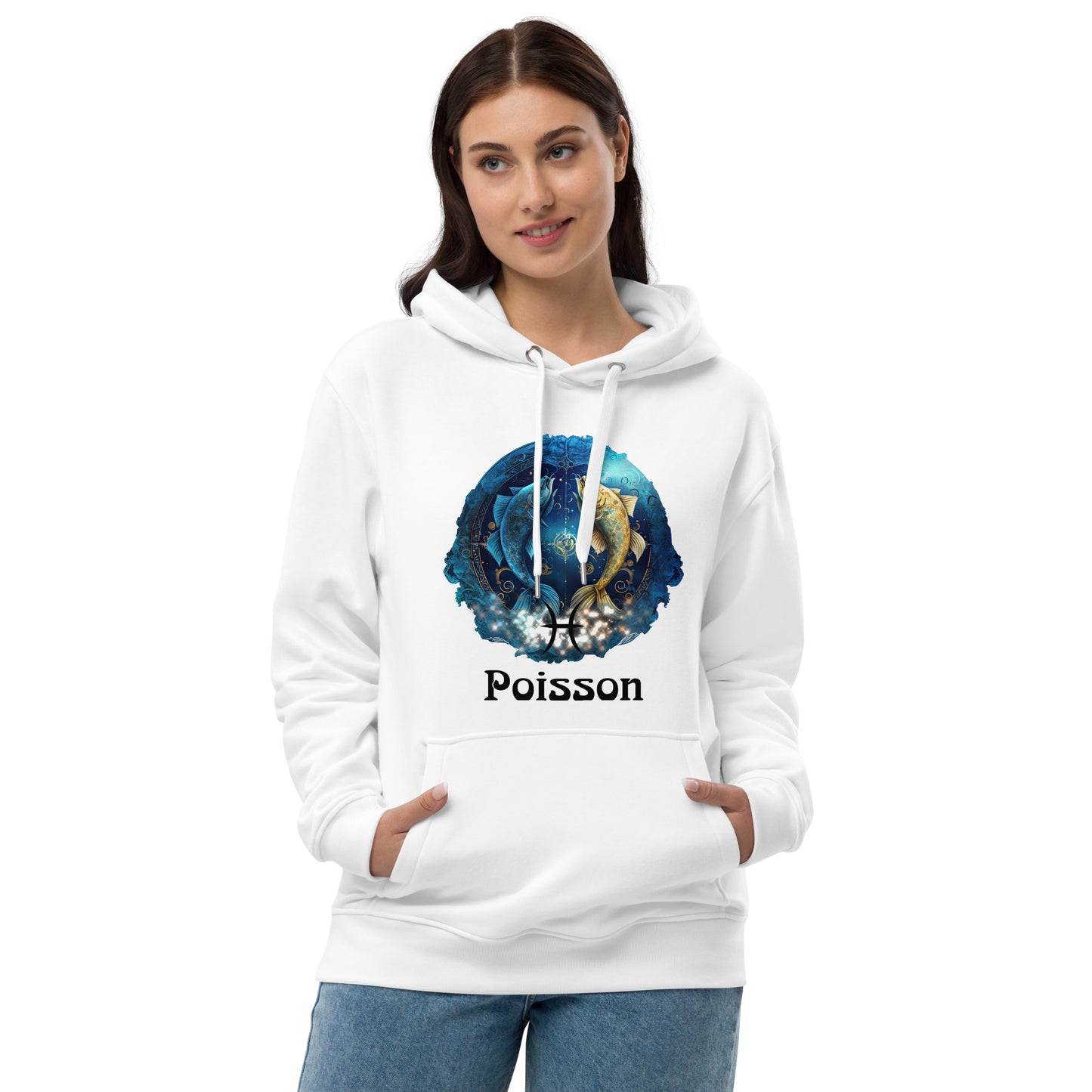 Zodiaque Poisson Hoodie premium écologique