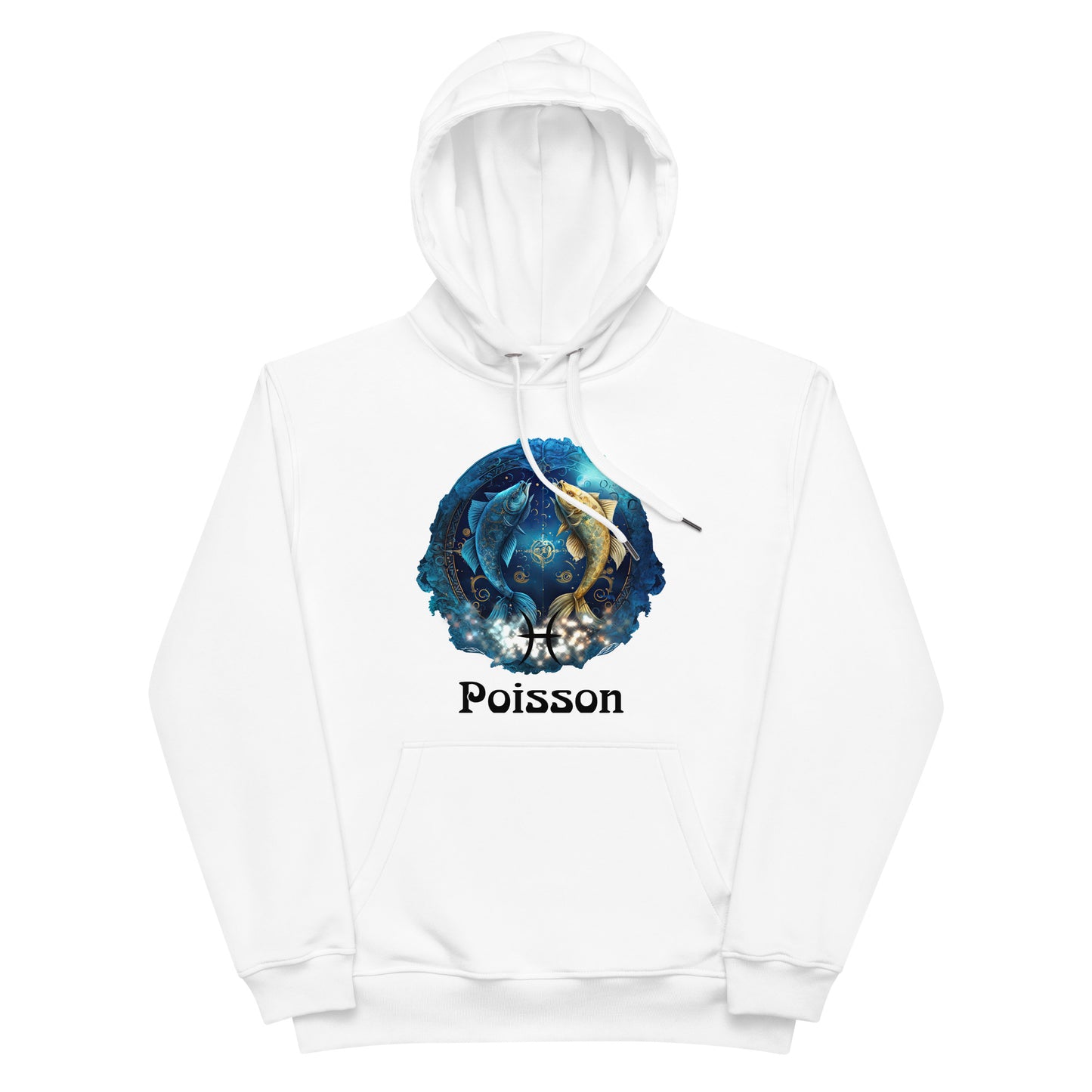 Zodiaque Poisson Hoodie premium écologique