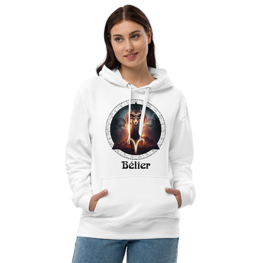 Zodiaque Bélier Hoodie premium écologique