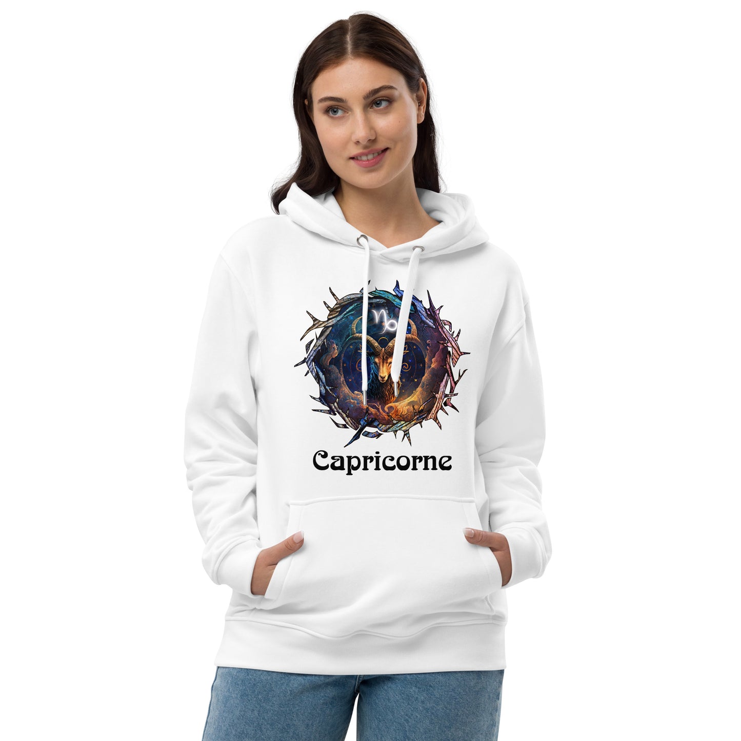 Zodiaque Capricorne Hoodie premium écologique