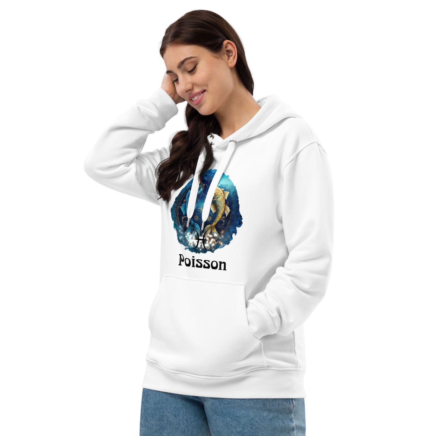 Zodiaque Poisson Hoodie premium écologique