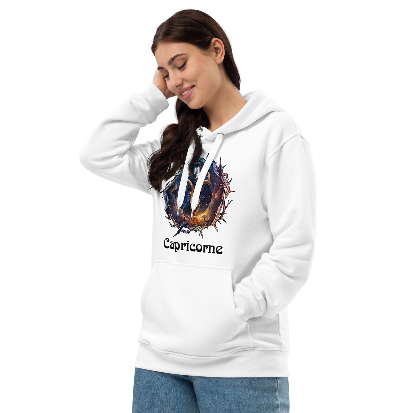 Zodiaque Capricorne Hoodie premium écologique