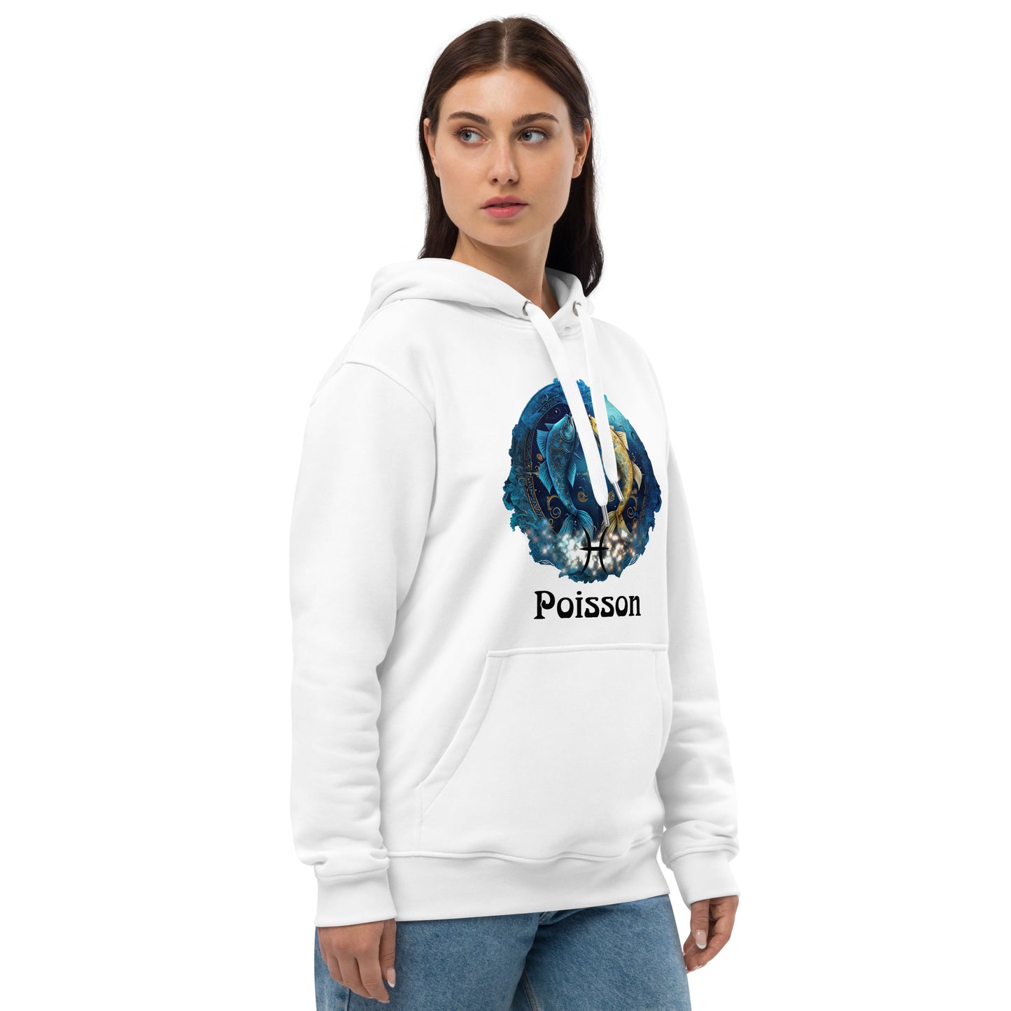 Zodiaque Poisson Hoodie premium écologique